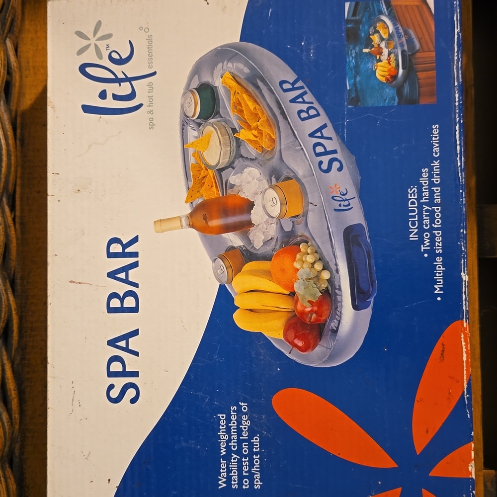 Life Spa Bar – Floating Tray for Hot Tub – Original Box – Drink Holder